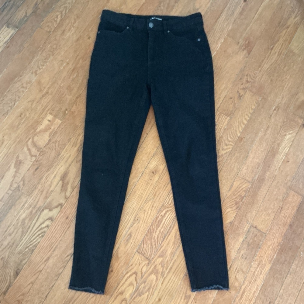 Almost Famous Black Distressed Skinny Jeans Size 7